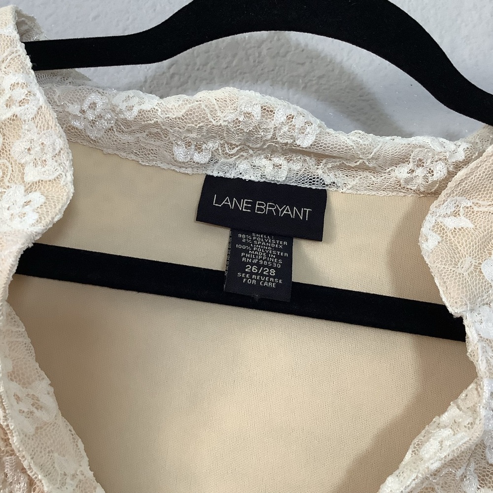 Lane Bryant Cream Lace Blouse - Picture 4 of 5